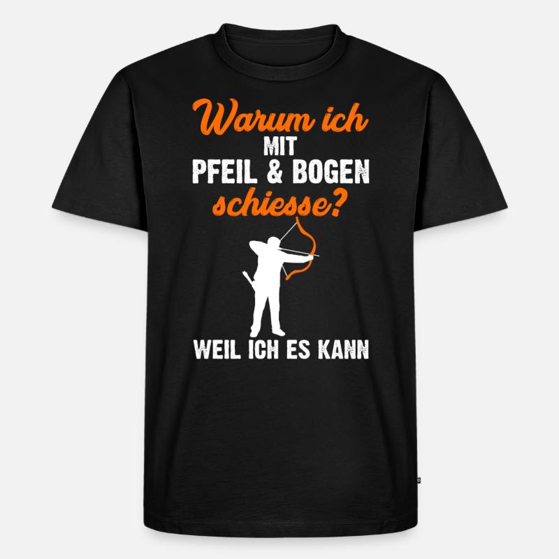 Bogenschütze - Männer Premium Bio T-Shirt - Schwarz