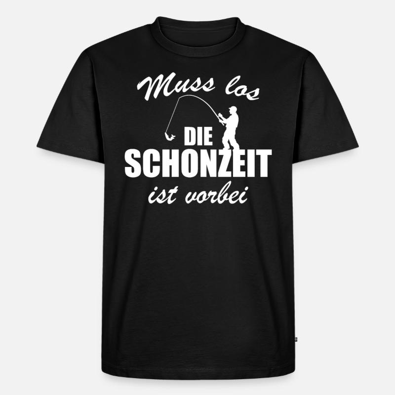 Angler Angler Angler - Männer Premium Bio T-Shirt - Schwarz