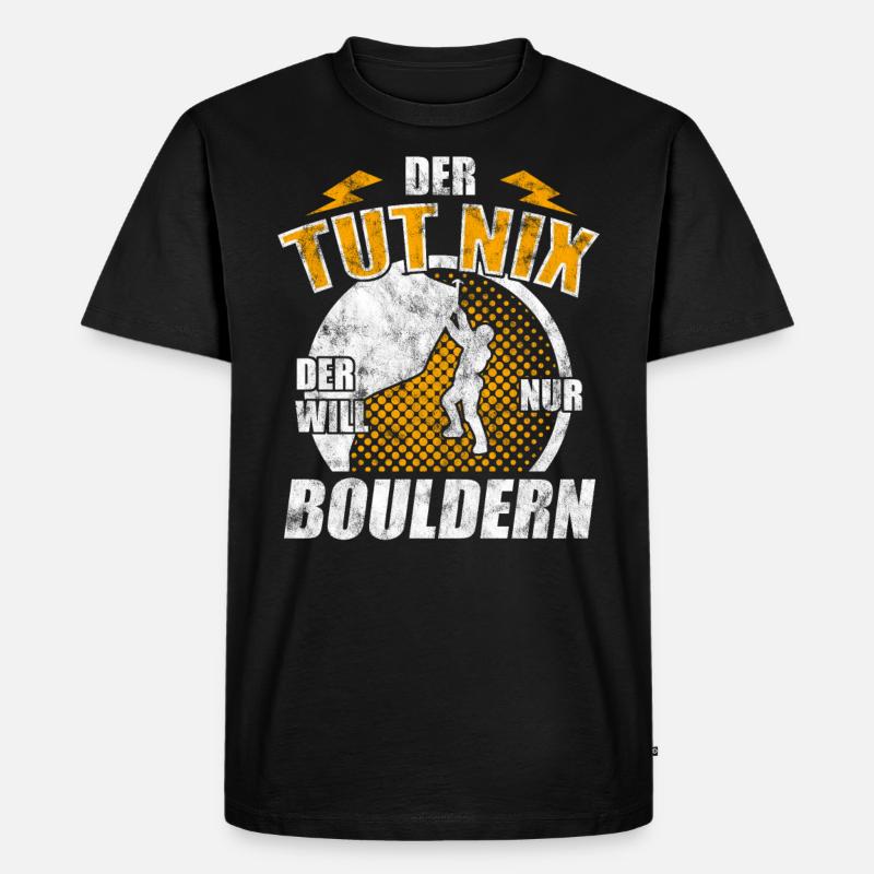 Bouldern Boulder - Männer Premium Bio T-Shirt - Schwarz