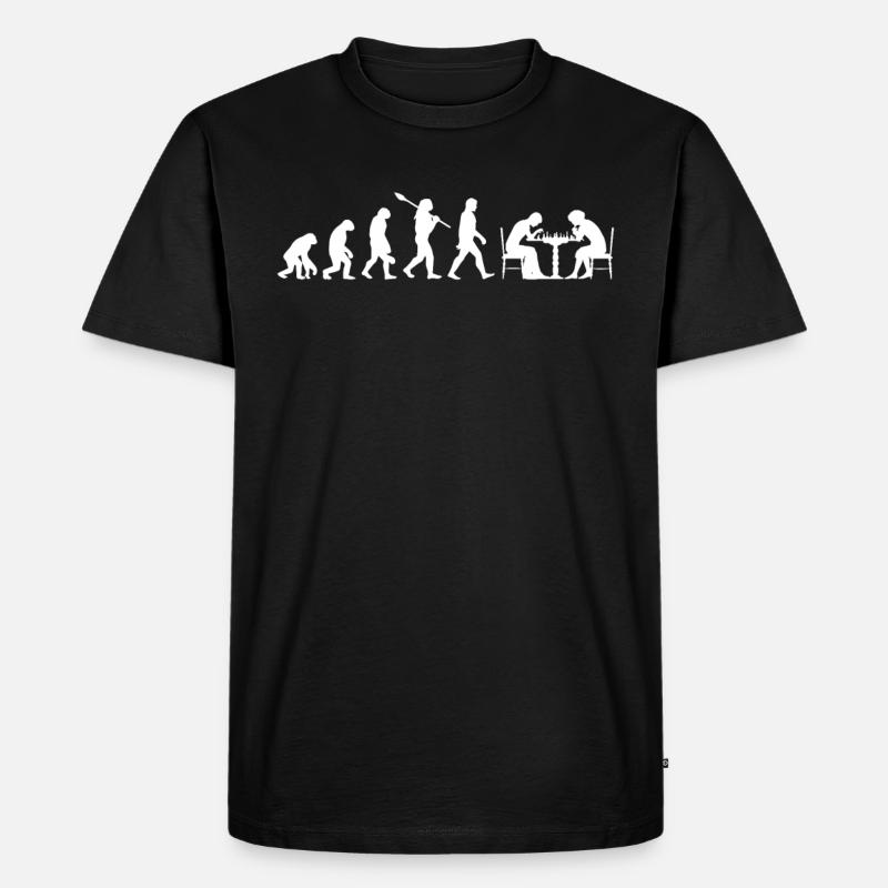 Evolution du joueur d'échecs - T-shirt Premium bio Homme - noir