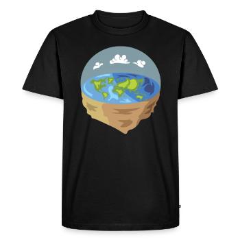 Flat earth flat earth gift - Men's Premium Organic T-Shirt - black - Front - Nico (187cm)