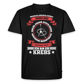 Lustiges Sternzeichen Krebs Geschenk - Männer Premium Bio T-Shirt - Schwarz - Vorne - Nico (187cm)
