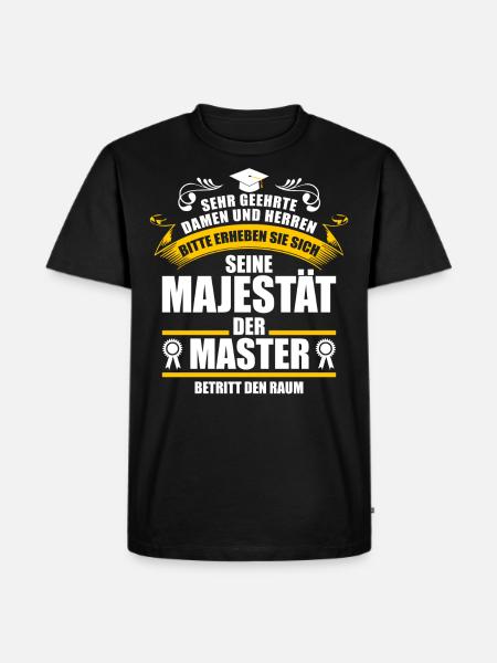 Master Abschluss Geschenk - Männer Premium Bio T-Shirt - Schwarz