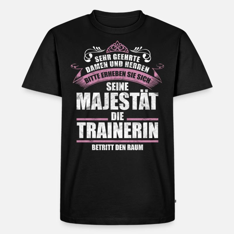 Trainerin Sprüche Geschenk - Männer Premium Bio T-Shirt - Schwarz