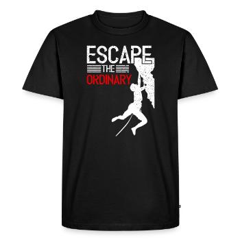 t-shirt climber climbing - T-shirt Premium bio Homme - noir - Devant - Nico (187cm)