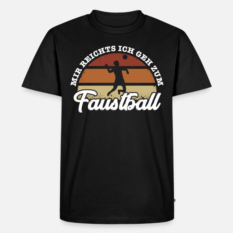 Faustball - Männer Premium Bio T-Shirt - Schwarz
