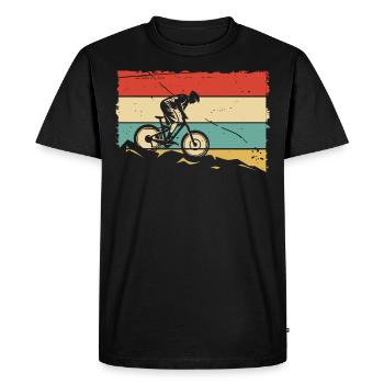 VTT descente, cycliste VTT, sports de plein air - T-shirt Premium bio Homme - noir - Devant - Nico (187cm)