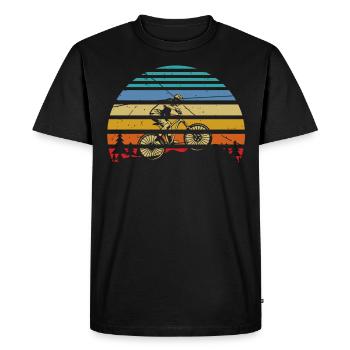 MTB Downhill, VTT cycliste, Sports de plein air - T-shirt Premium bio Homme - noir - Devant - Nico (187cm)