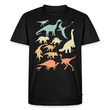 Dino Dinosaurier Kinder Archäologe Geschenk - Männer Premium Bio T-Shirt - Schwarz - Vorne - Nico (187cm)