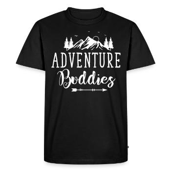 Adventure Buddies Nature Freaks, Randonnée Camping - T-shirt Premium bio Homme - noir - Devant - Nico (187cm)