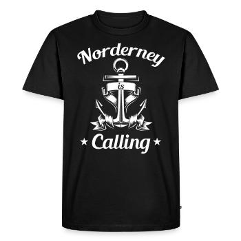 Norderney est calling - T-shirt Premium bio Homme - noir - Devant - Nico (187cm)