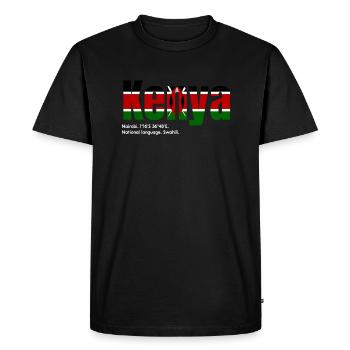 Kenya - T-shirt Premium bio Homme - noir - Devant - Nico (187cm)