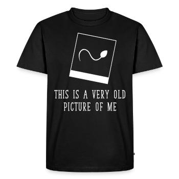 Old Picture, This is an Old Sperm Picture of Me - Men's Premium Organic T-Shirt - black - Front - Nico (187cm)