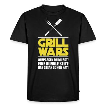 Lustiges Grillen Grill Mann Männer Geschenk - Männer Premium Bio T-Shirt - Schwarz - Vorne - Nico (187cm)