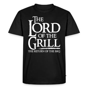 Grillades drôles hommes - T-shirt Premium bio Homme - noir - Devant - Nico (187cm)