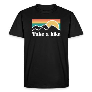 take a hike - Men's Premium Organic T-Shirt - black - Front - Nico (187cm)