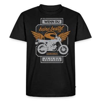 Simson, Simmi S51, Moped Geschenkidee Ossi 50ccm - Männer Premium Bio T-Shirt - Schwarz - Vorne - Nico (187cm)
