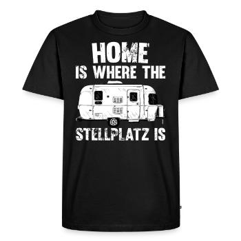 Home is where the pitch is - Men's Premium Organic T-Shirt - black - Front - Nico (187cm)