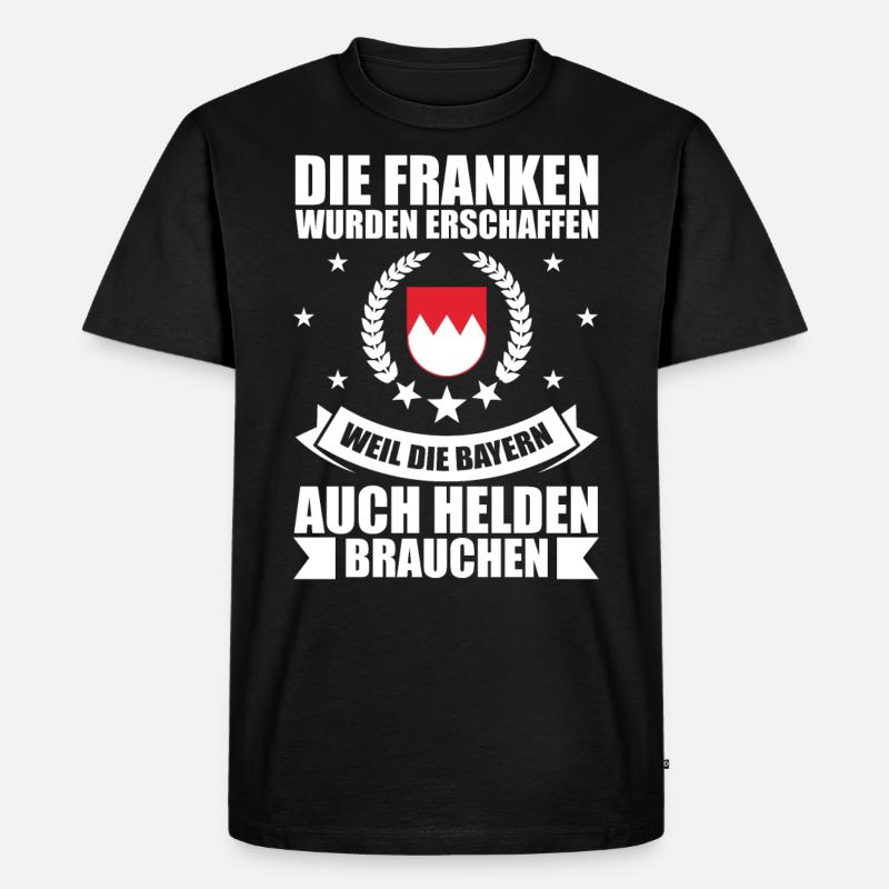 Lustiges Franken Sprüche Geschenk - Männer Premium Bio T-Shirt - Schwarz