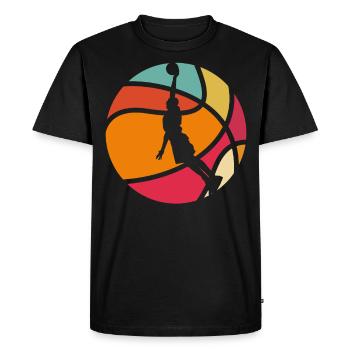 Cadeau de joueur de basket-ball cool - T-shirt Premium bio Homme - noir - Devant - Nico (187cm)