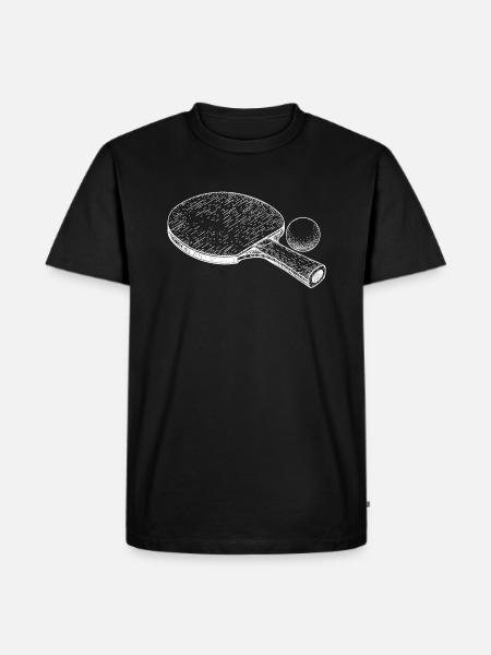 bordtennis - Herre Premium økologisk T-shirt - sort