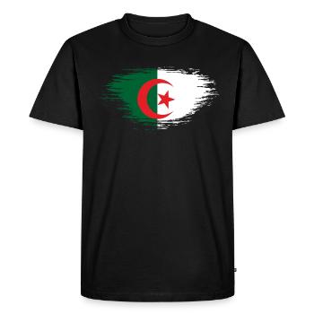 Algérie - T-shirt Premium bio Homme - noir - Devant - Nico (187cm)