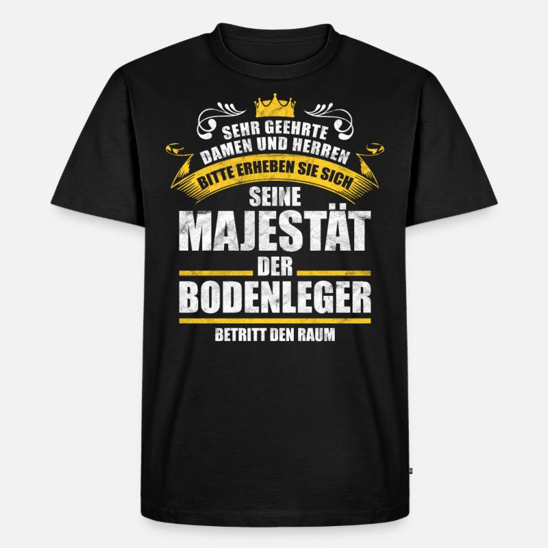 Bodenleger Handwerker Geschenk - Männer Premium Bio T-Shirt - Schwarz