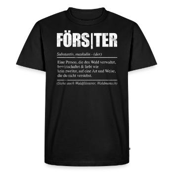 Förster - Männer Premium Bio T-Shirt - Schwarz - Vorne - Nico (187cm)