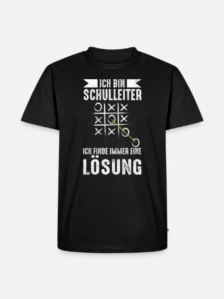 Lustige Schulleiter Sprüche Geschenkidee - Männer Premium Bio T-Shirt - Schwarz
