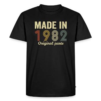 made in 1982 original parts - Men's Premium Organic T-Shirt - black - Front - Nico (187cm)