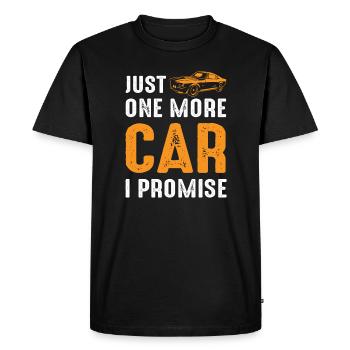 juste une voiture de plus je promets - T-shirt Premium bio Homme - noir - Devant - Nico (187cm)