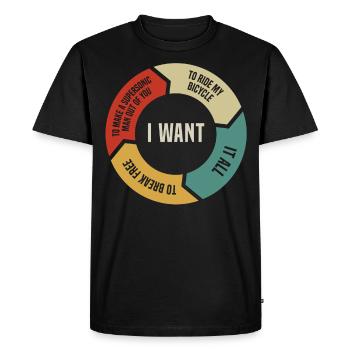 Musiktitel der 80 Retro Rate Chart, Musikfan - Männer Premium Bio T-Shirt - Schwarz - Vorne - Nico (187cm)