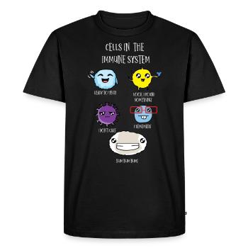 Immune system cells of the body, biology - Men's Premium Organic T-Shirt - black - Front - Nico (187cm)
