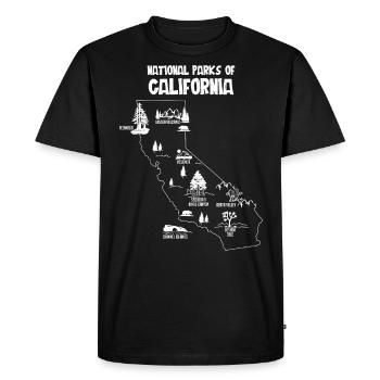 National Parks California, Glacier, Yosemite, - Men's Premium Organic T-Shirt - black - Front - Nico (187cm)