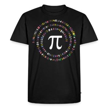 PI 3.14 Math cadeau pour les nerds. Jours Pi - T-shirt Premium bio Homme - noir - Devant - Nico (187cm)
