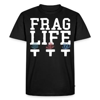 Ask Life Coral Aquarium & Aquarist, eau salée - T-shirt Premium bio Homme - noir - Devant - Nico (187cm)