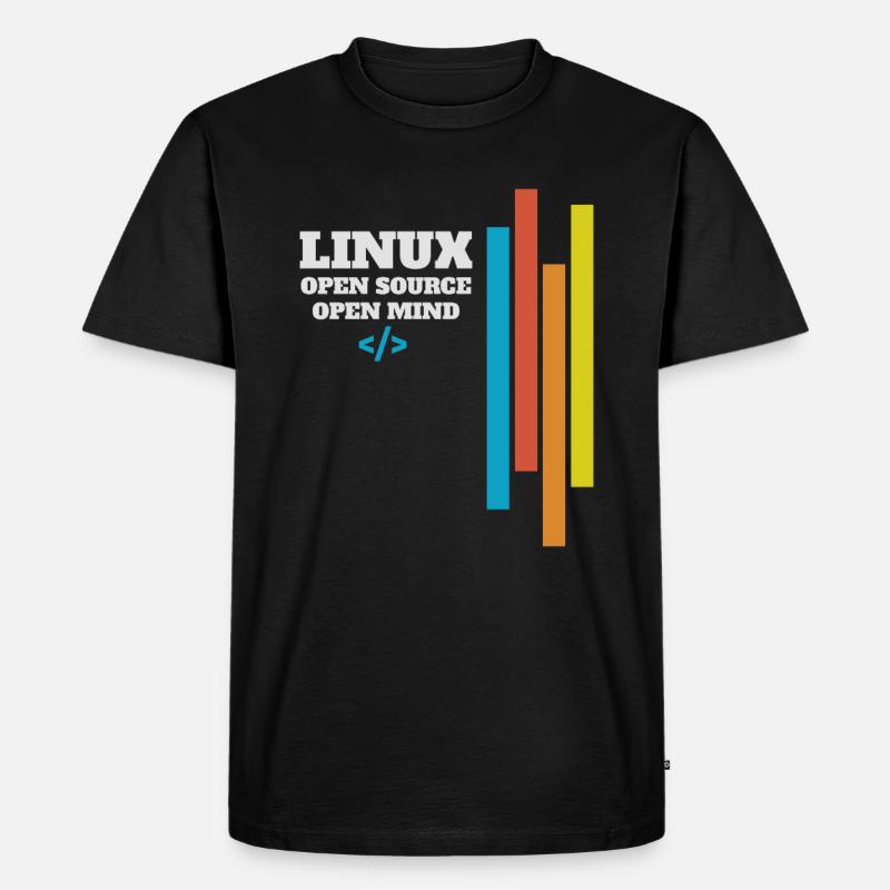 Cadeau d'administrateur de programmeur Linux - T-shirt Premium bio Homme - noir