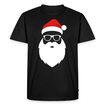 Weihnachtsmann Bart Nikolaus Weihnachten - Männer Premium Bio T-Shirt - Schwarz - Vorne - Nico (187cm)
