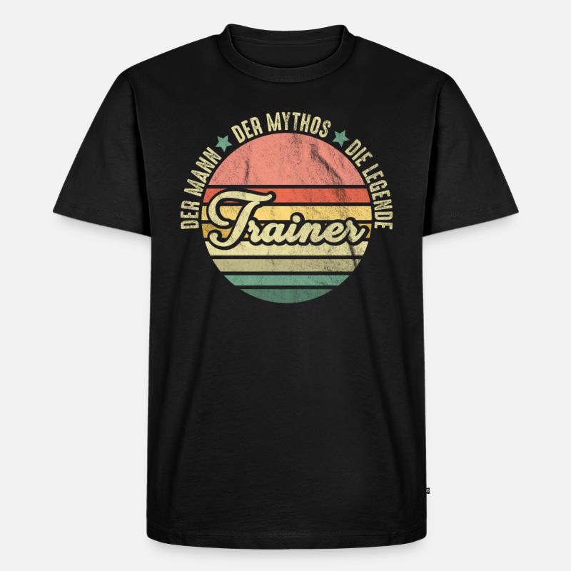 Trainer - Männer Premium Bio T-Shirt - Schwarz