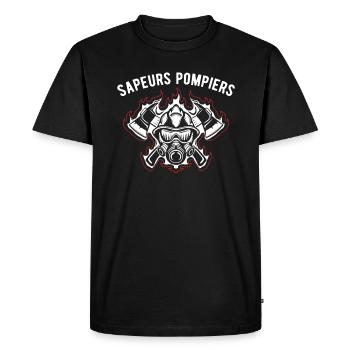 Firefighters gift firefighter - Men's Premium Organic T-Shirt - black - Front - Nico (187cm)