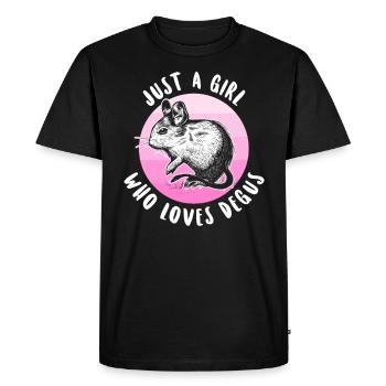 Degus rongeur Pet Degu Holder cadeau - T-shirt Premium bio Homme - noir - Devant - Nico (187cm)