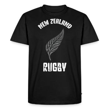 New Zealand Rugby as a gift Rugby fan - Men's Premium Organic T-Shirt - black - Front - Nico (187cm)