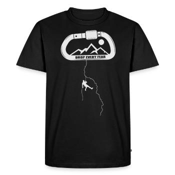 Alpinisme, escalade, escalade de mousquetons rochers - T-shirt Premium bio Homme - noir - Devant - Nico (187cm)