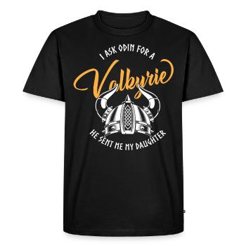 Dictons vikings, Vikings, Odin et Valkyre - T-shirt Premium bio Homme - noir - Devant - Nico (187cm)
