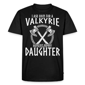 Dictons vikings, Vikings, Odin et Valkyre - T-shirt Premium bio Homme - noir - Devant - Nico (187cm)