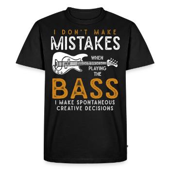 Idée cadeau bassiste bassiste bassiste - T-shirt Premium bio Homme - noir - Devant - Nico (187cm)