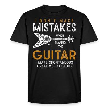Guitare, guitare électrique, cadeau de groupe de musique - T-shirt Premium bio Homme - noir - Devant - Nico (187cm)