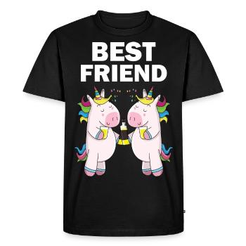 Meilleur ami - T-shirt Premium bio Homme - noir - Devant - Nico (187cm)