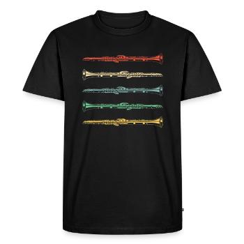 Clarinet orchestra wind instrument instrument - Men's Premium Organic T-Shirt - black - Front - Nico (187cm)