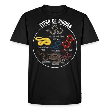 Types de serpents, Serpent, Types de serpents, Cobra - T-shirt Premium bio Homme - noir - Devant - Nico (187cm)